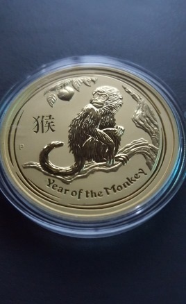 Золотая монета Австралии, Год Обезьяны 2016.2унц